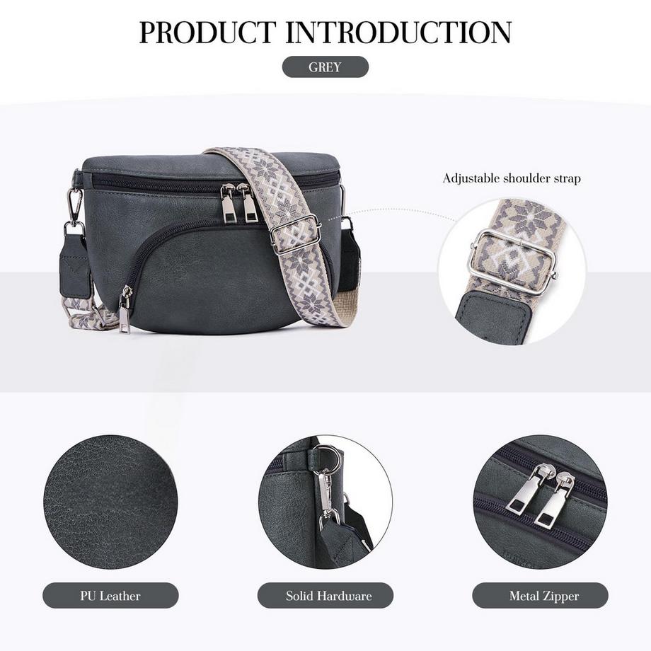 Only-bags.store Vegane Leder Umhängetasche RFID Blocking Kartenfach  