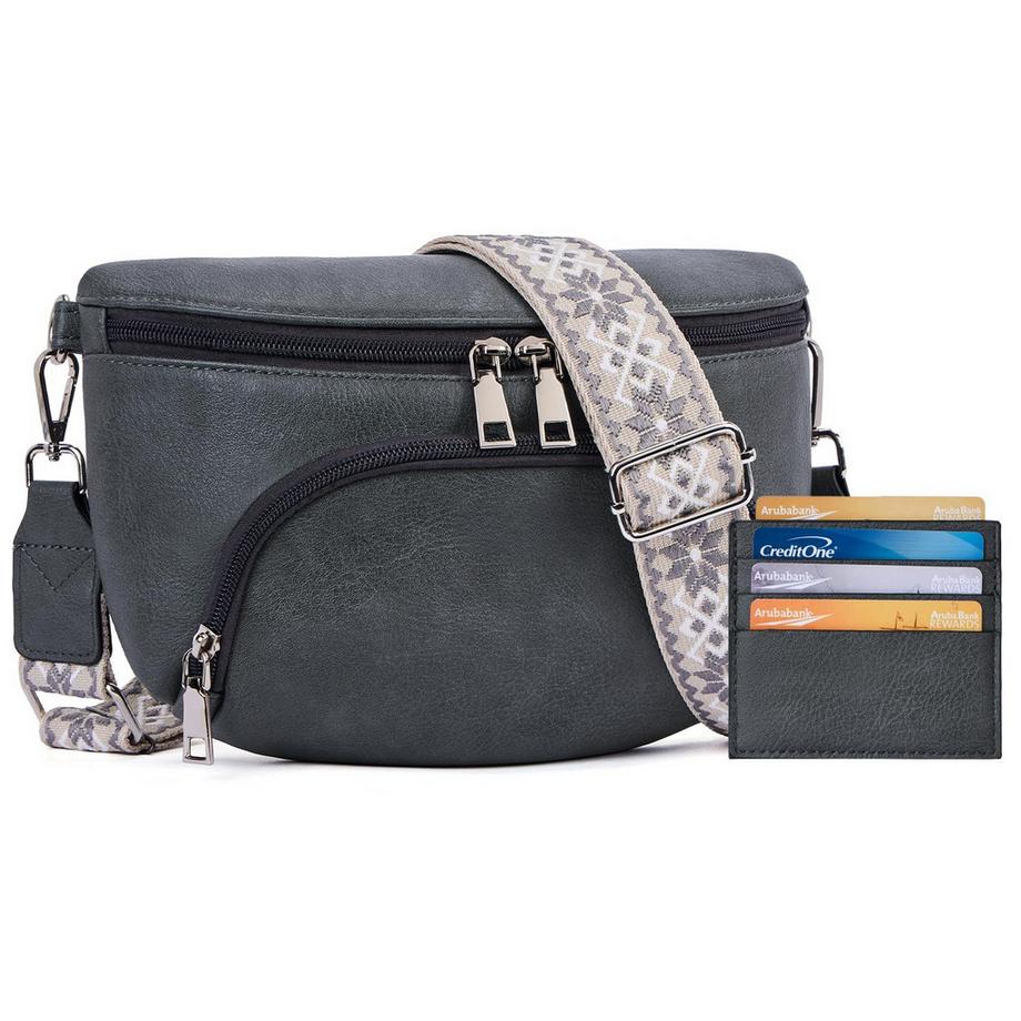 Only-bags.store Vegane Leder Umhängetasche RFID Blocking Kartenfach  