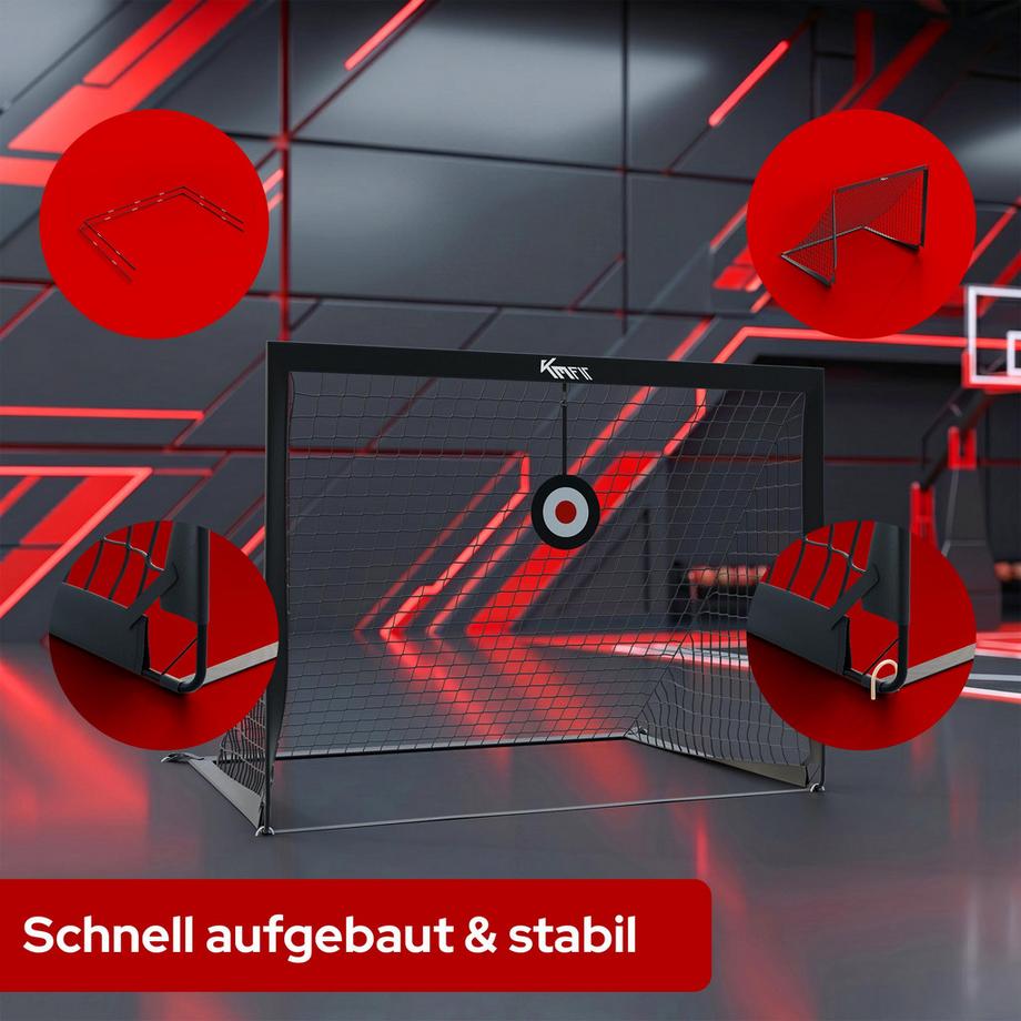 KM-Fit  Set di 2 porte da calcio con bersagli regolabili per l'allenamento 