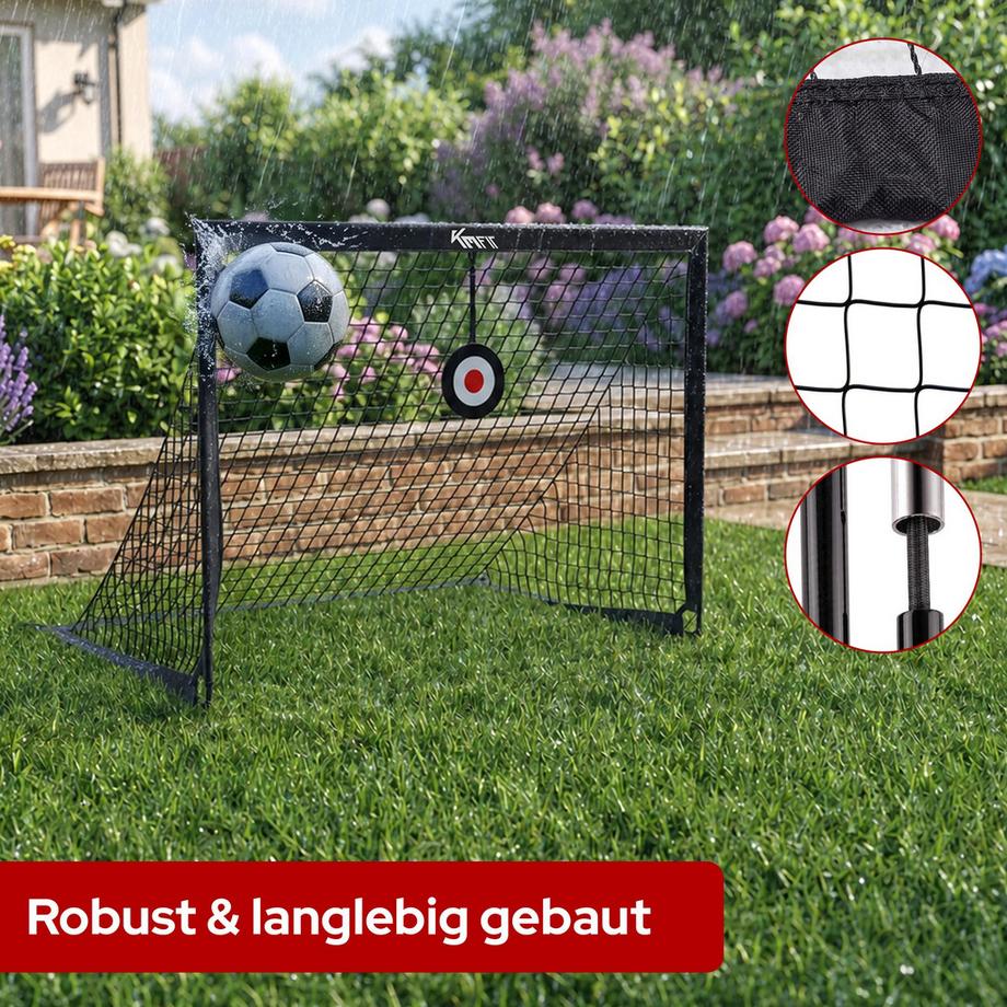 KM-Fit  Set di 2 porte da calcio con bersagli regolabili per l'allenamento 