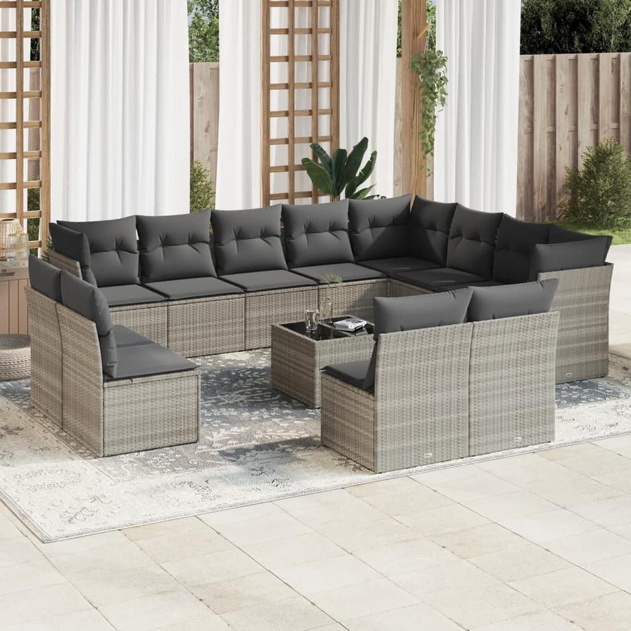 VidaXL Ensemble de canapés de jardin rotin synthétique  
