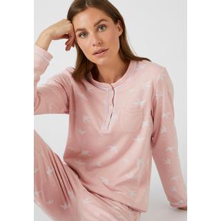 Damart  Pyjama maille interlock Thermolactyl, biais au col. 