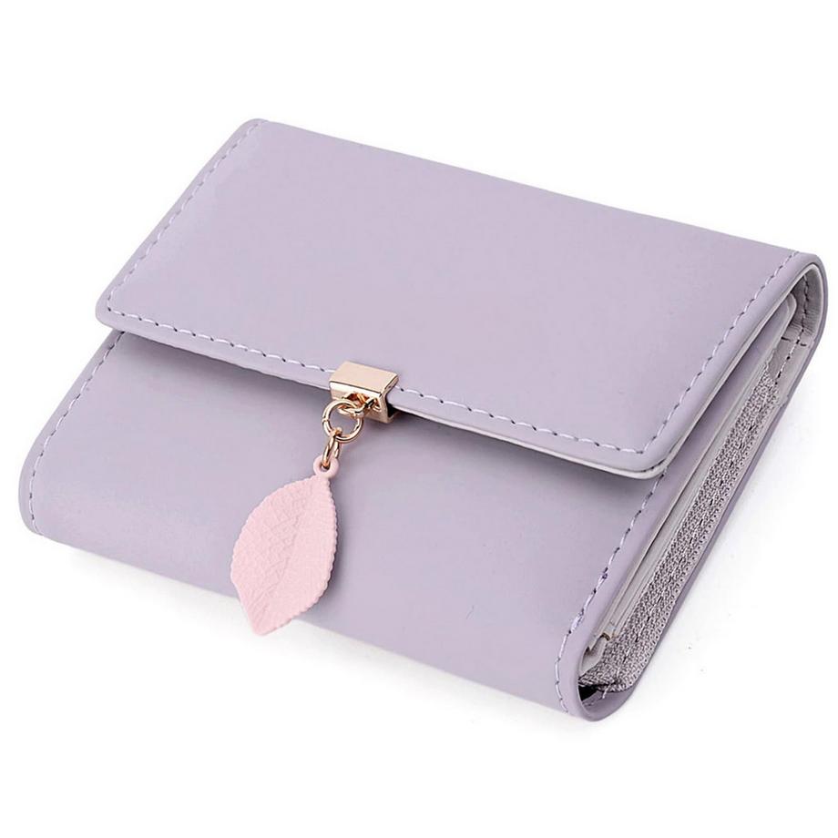 Only-bags.store Portafoglio piccolo in ecopelle liscia con scomparti multipli  