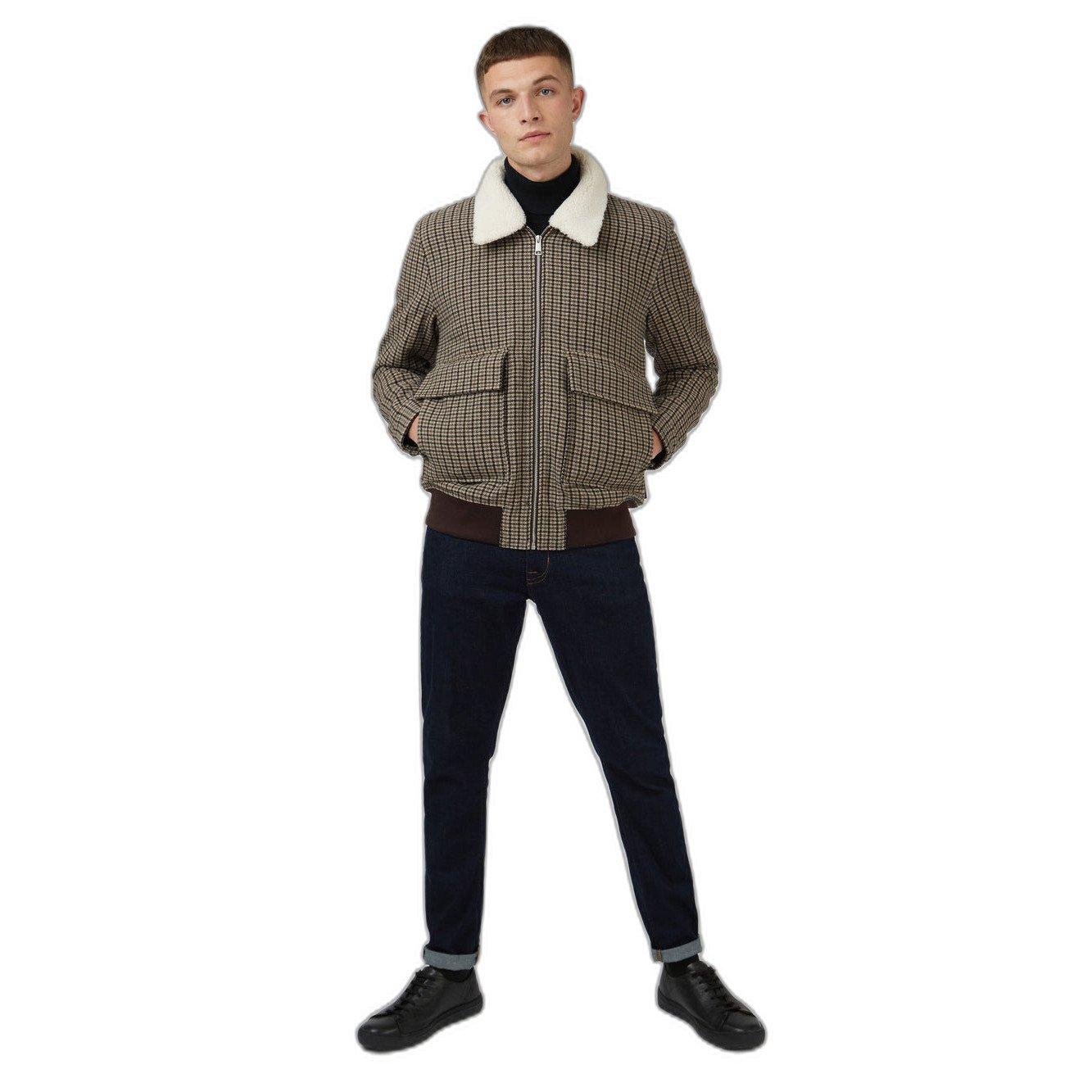 BEN SHERMAN Heritage Check Wool Jacke  