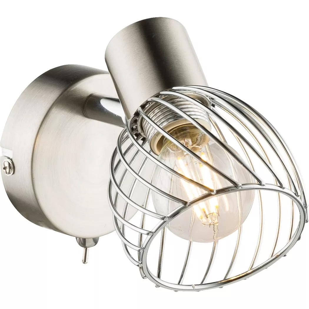 mutoni – Wandleuchte nickel matt 1xE14, One Size, Silber