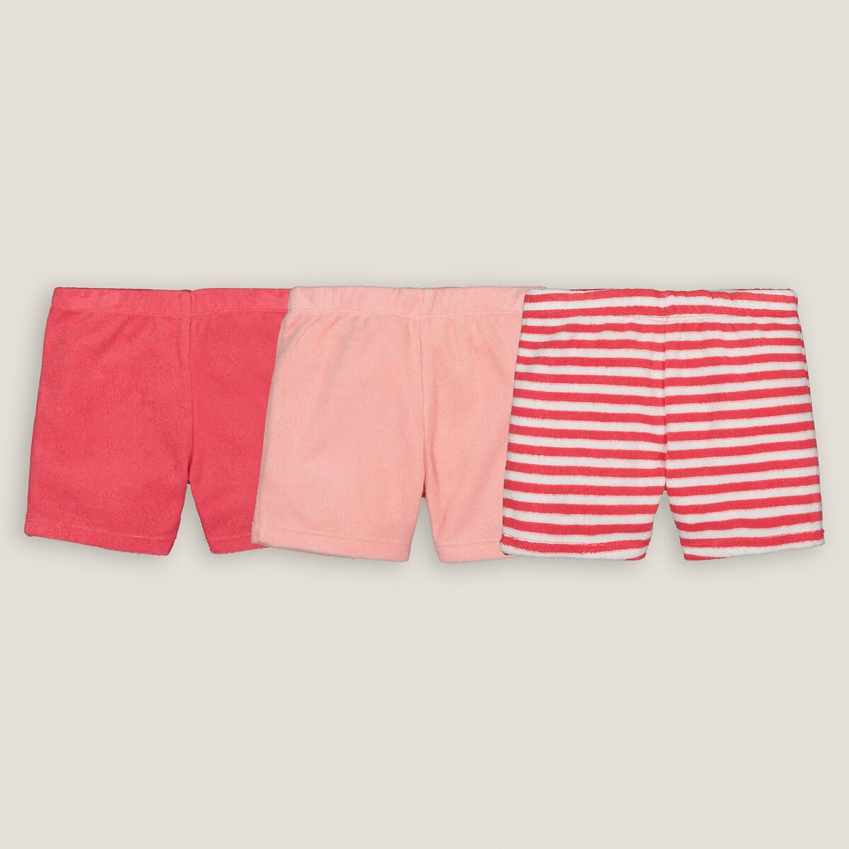 Image of 3er-pack Shorts Aus Frottee Unisex Rosa 6 mesi