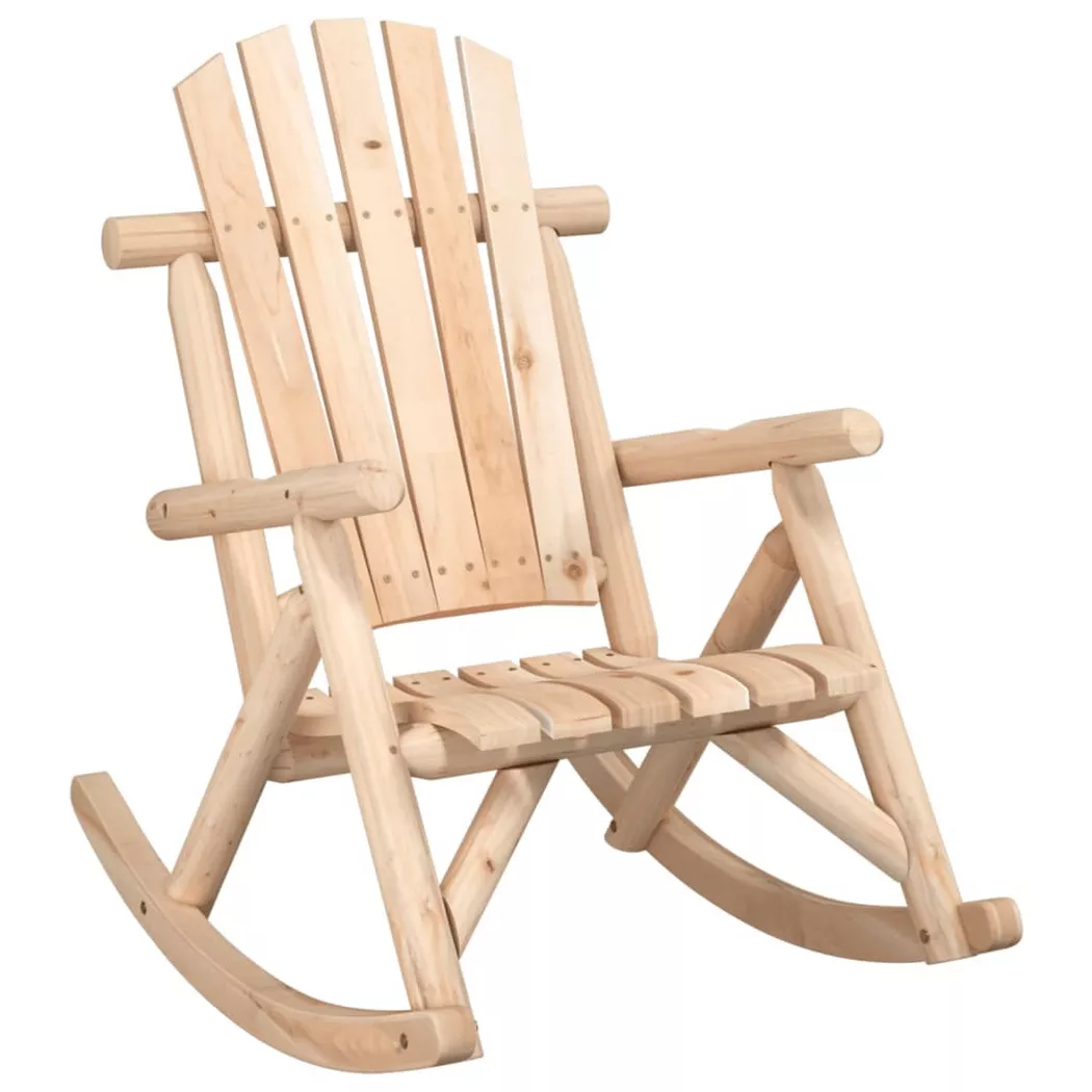 VidaXL - Chaise à bascule de jardin bois, One Size, Marron