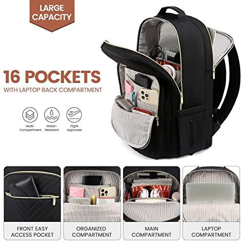 Only-bags.store  Sac à dos, grand sac pour ordinateur portable 15,6 pouces, sac à dos d'école étanche, sac à dos pour adolescents noir avec port de chargement USB, sac à dos élégant pour l'école et l'université 