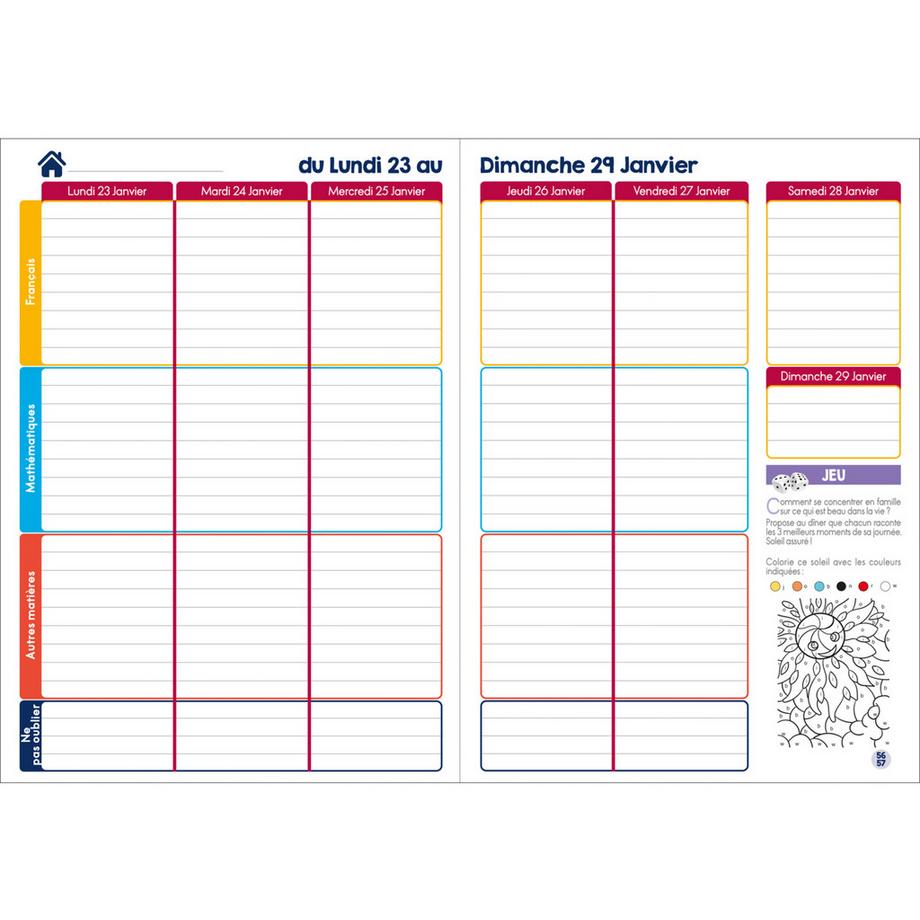 QUO-VADIS Agende anno scolastico - Settimanale - 21x29,7cm - Mon agenda malin - Anno 2024-2025  