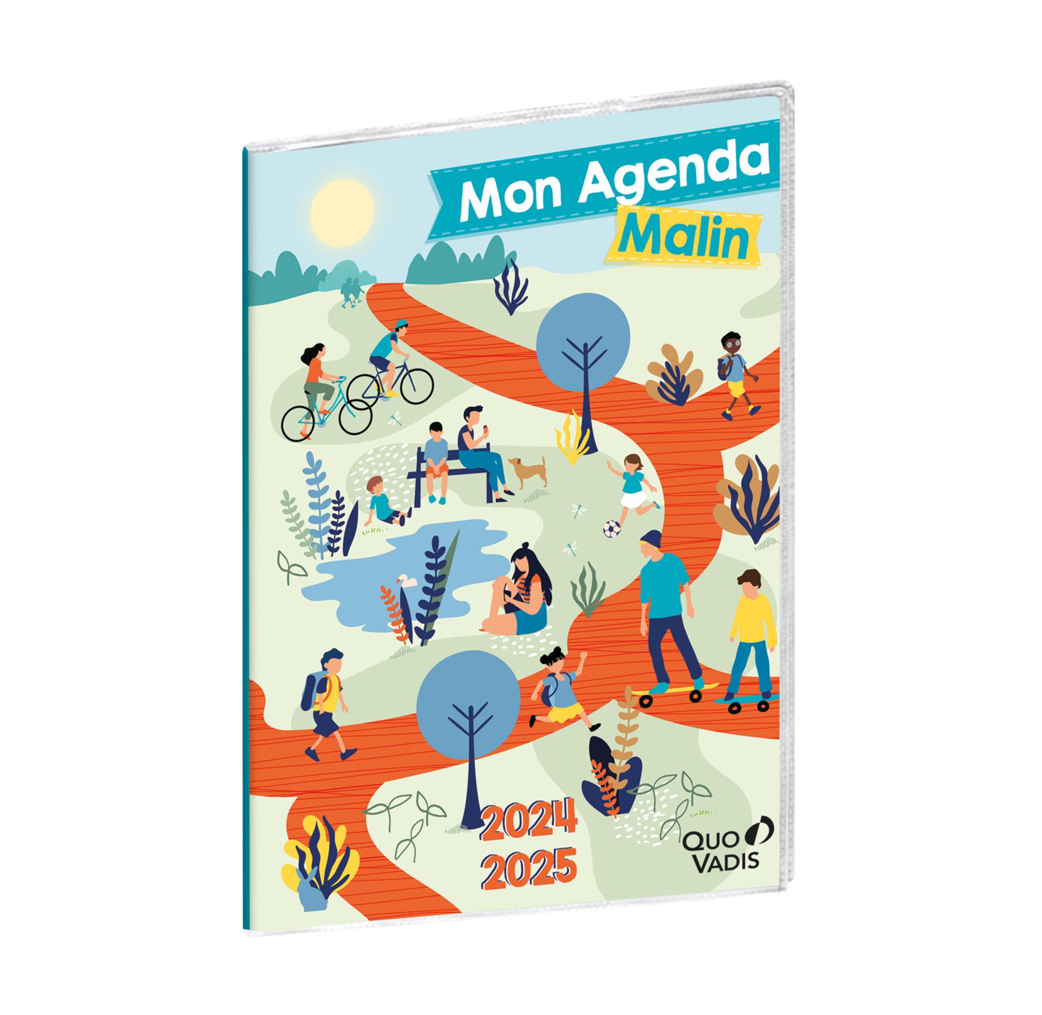 QUO-VADIS Agendas année scolaire - SEMAINIER CE2-CM1-CM2 - Semainier - 21x29,7cm - Mon agenda malin - Année 2024-2025  