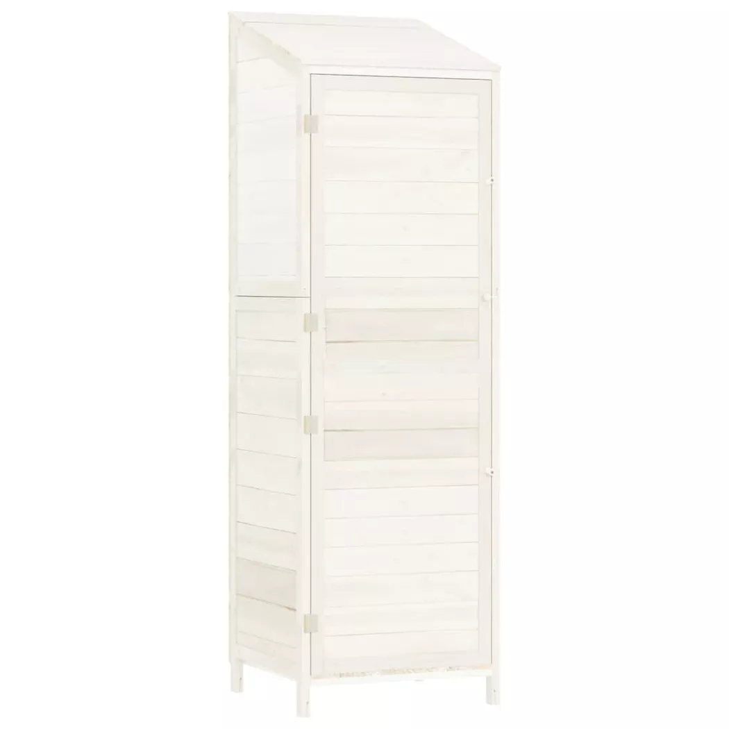 Remise de jardin Blanc 55x52x174,5 cm Bois de sapin solide Vidaxl