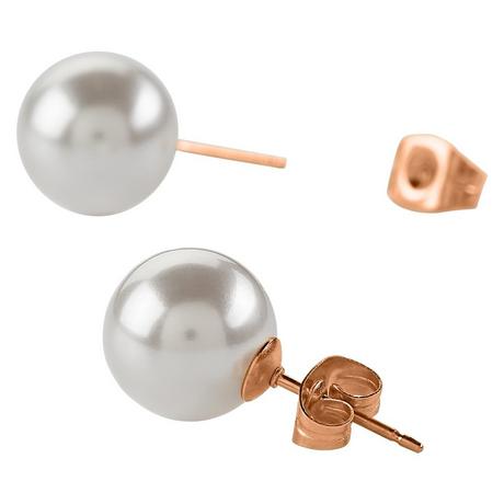 Heideman  Perlohrstecker rose 10mm rose goldfarben 