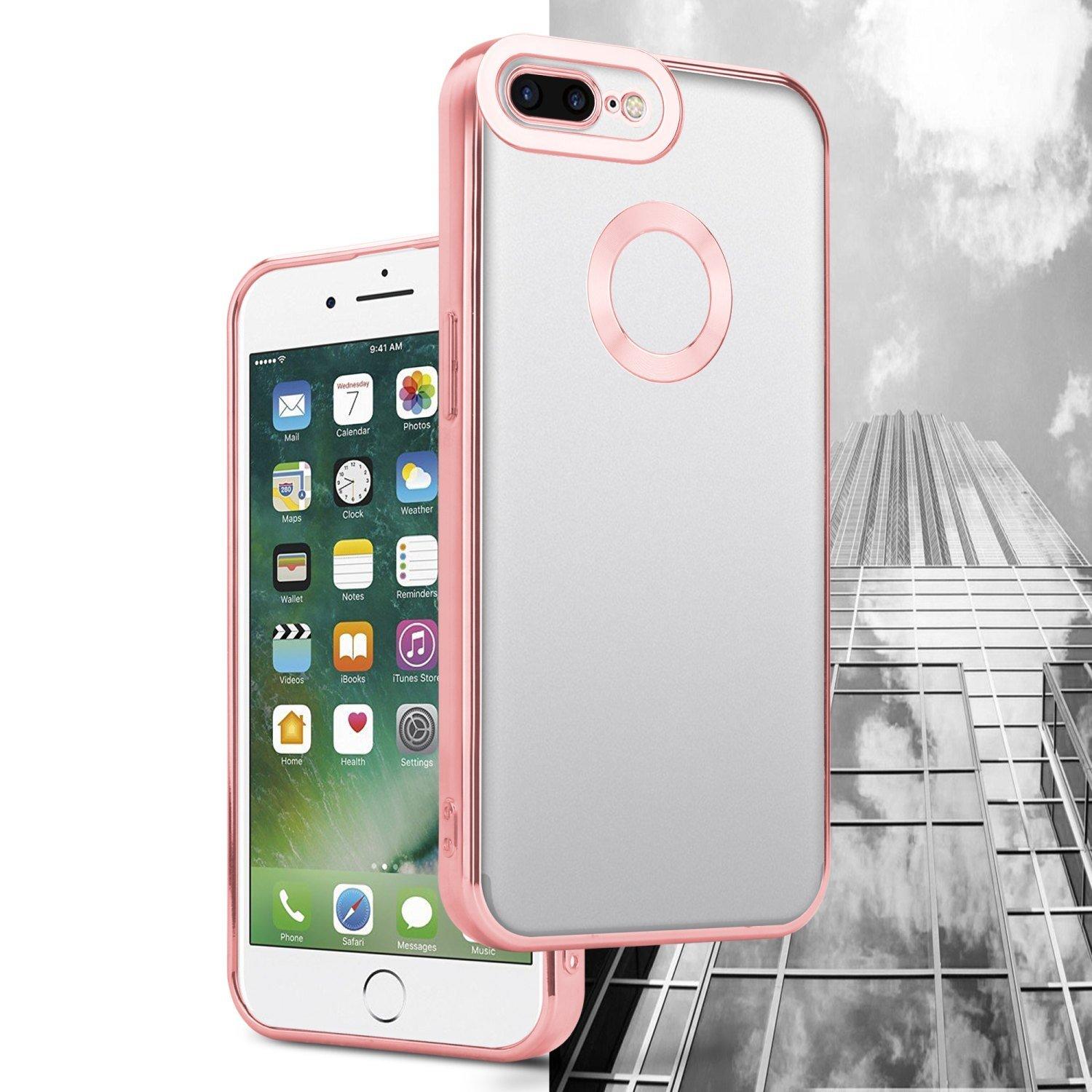 Cadorabo  Housse compatible avec Apple iPhone 7 PLUS / 7S PLUS / 8 PLUS - Coque de protection en silicone TPU flexible avec application Chrome 