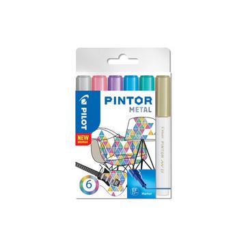 PILOT Marker Set Pintor EF S6/0537489 6 Farben metallic