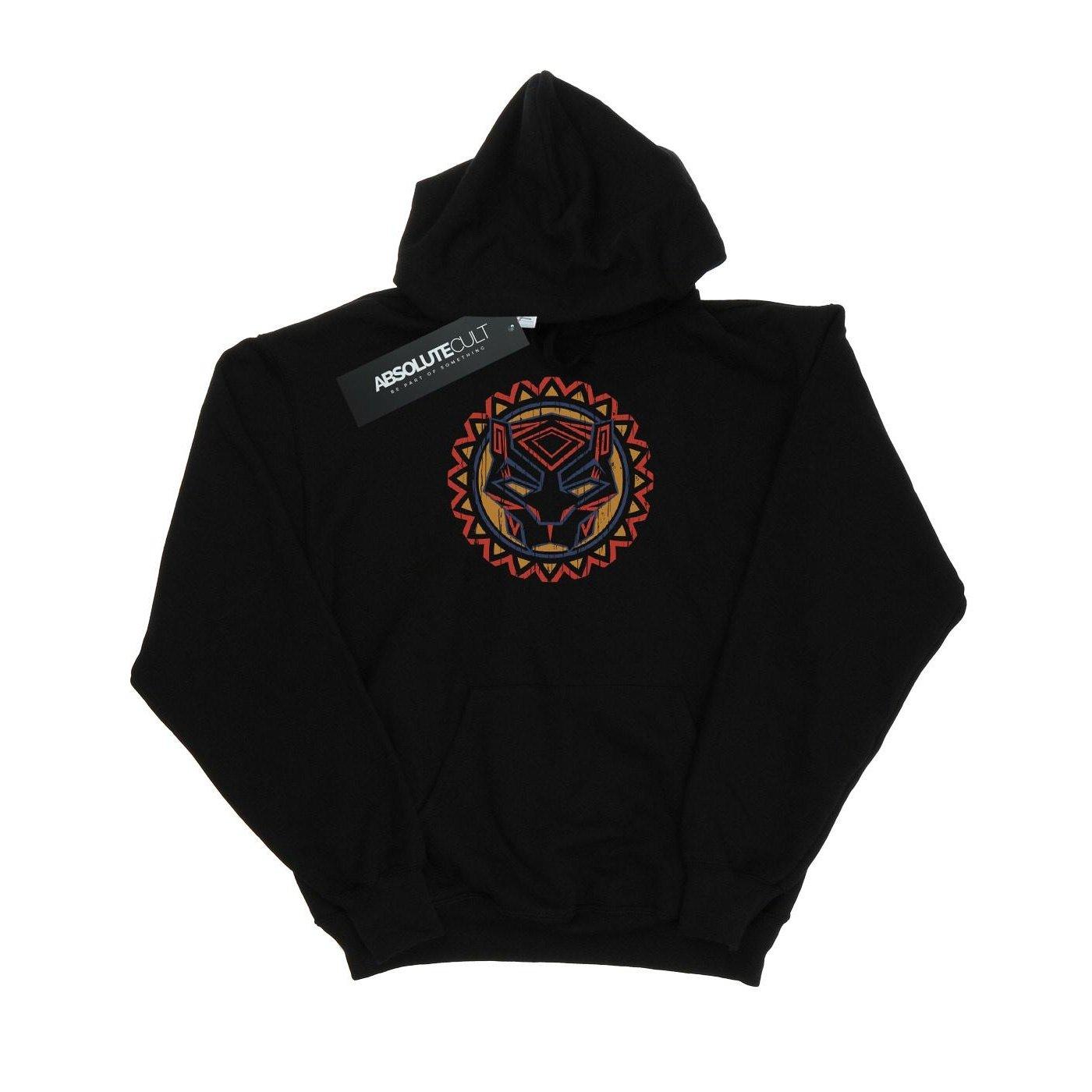 Image of Black Panther Tribal Panther Icon Kapuzenpullover Damen Schwarz XL