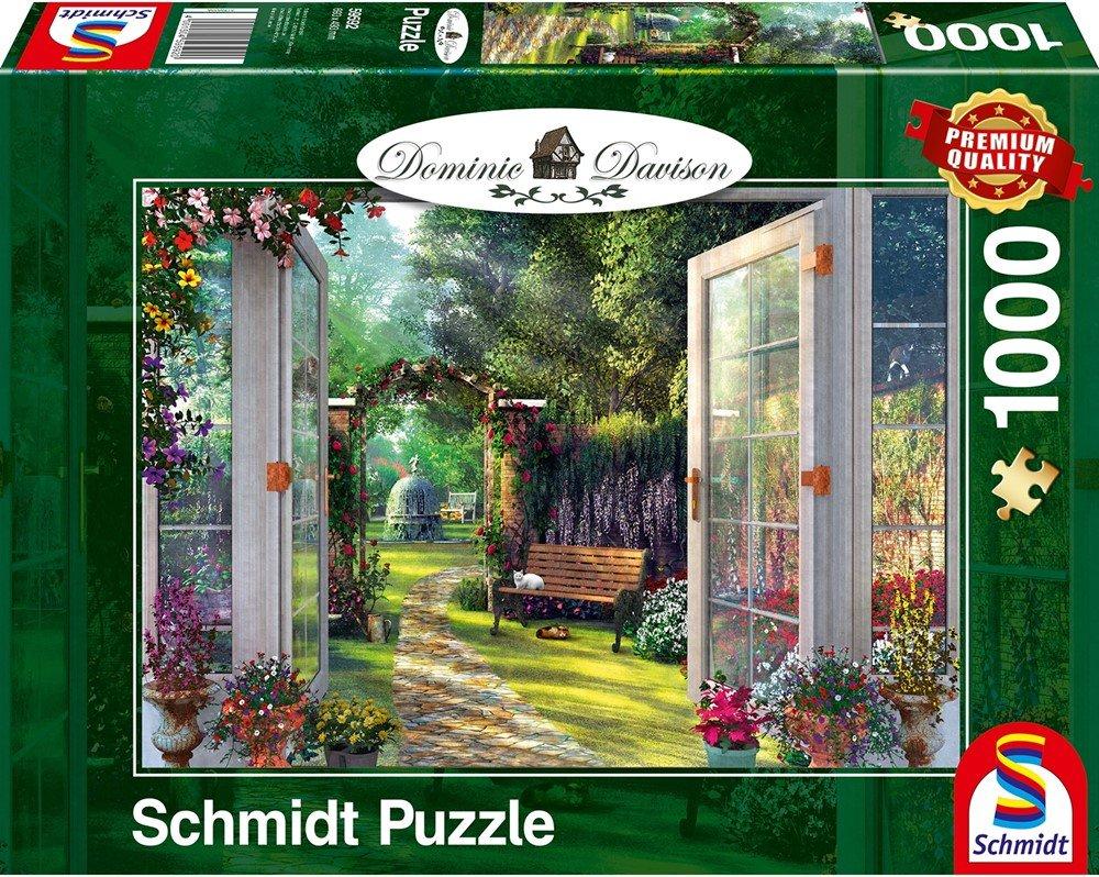 Schmidt Spiele  Schmidt Vues du jardin enchanté, 1000 pièces - Casse-tête de puzzle - 12 ans et plus 