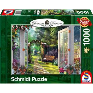 Schmidt Spiele  Schmidt Vues du jardin enchanté, 1000 pièces - Casse-tête de puzzle - 12 ans et plus 