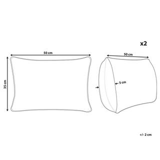 Beliani Kissen 2er Set aus Baumwolle Modern VELLEIA  