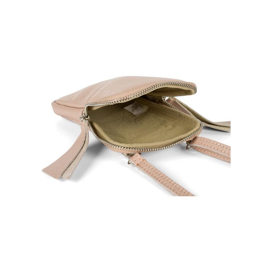 Only-bags.store Sac bandoulière téléphone en cuir grainé avec fermeture éclair  