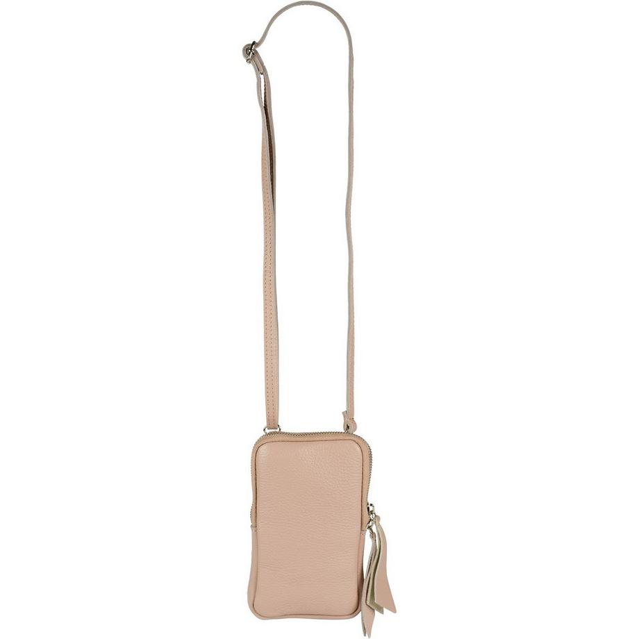 Only-bags.store Sac bandoulière téléphone en cuir grainé avec fermeture éclair  