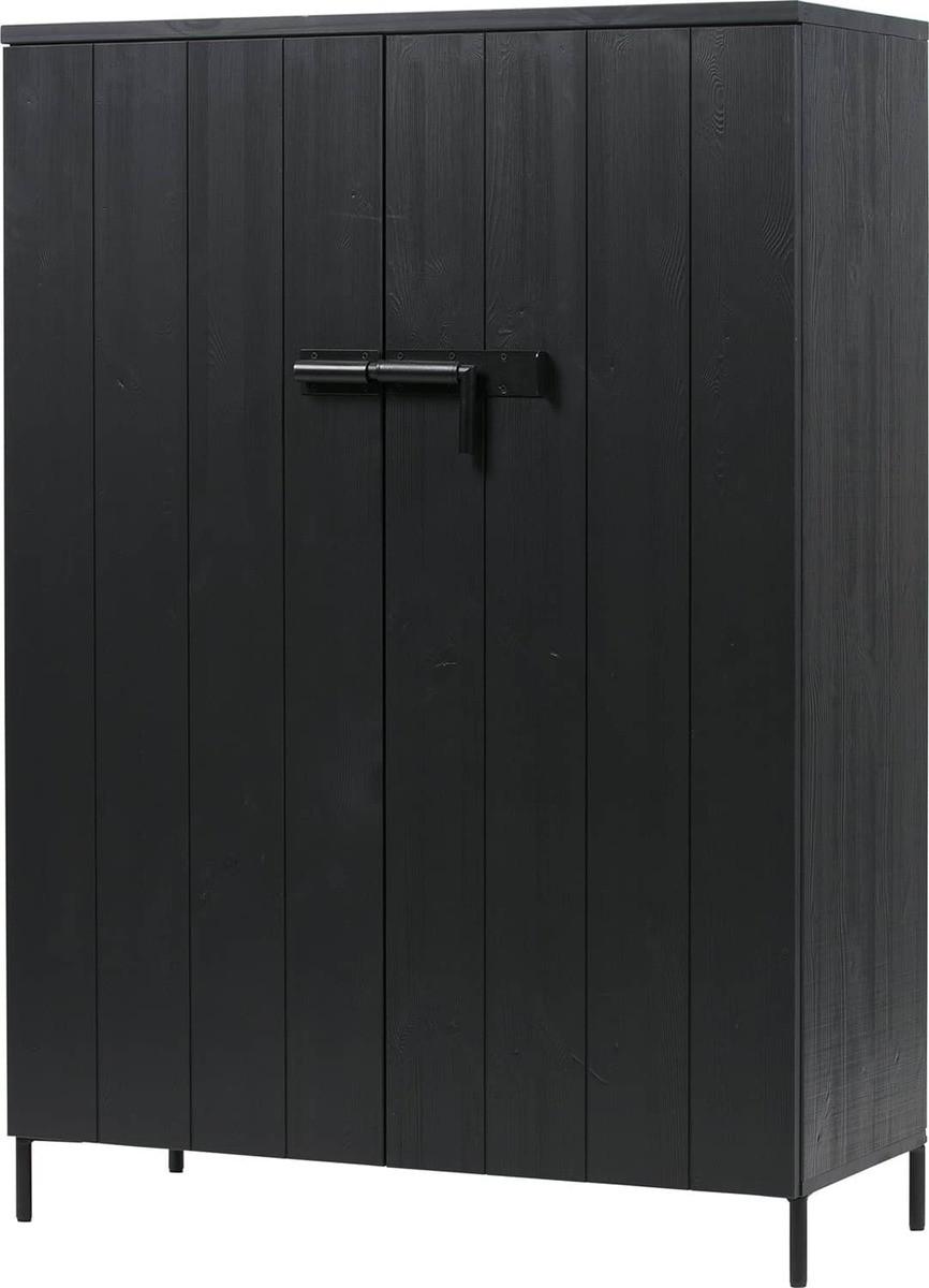 mutoni Armoire Bruut 2 portes pin (FSC) noir  