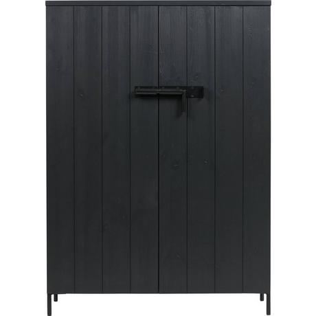 mutoni Armoire Bruut 2 portes pin (FSC) noir  