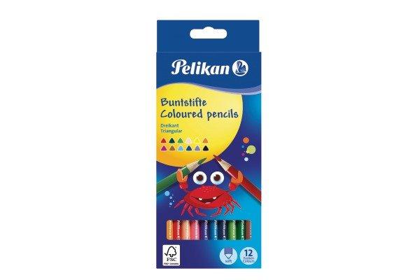 Image of PELIKAN Buntstifte dünn dreikant 700115 12 Farben PELIKAN Buntstifte dünn dreikant 700115 12 Farben