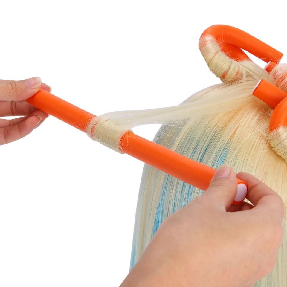 TOVINANNA 12-teiliges Lockenwickler-Set – Flexible Dauerwellenstäbe, Ohne Hitze, Für Kurzes & Langes Haar