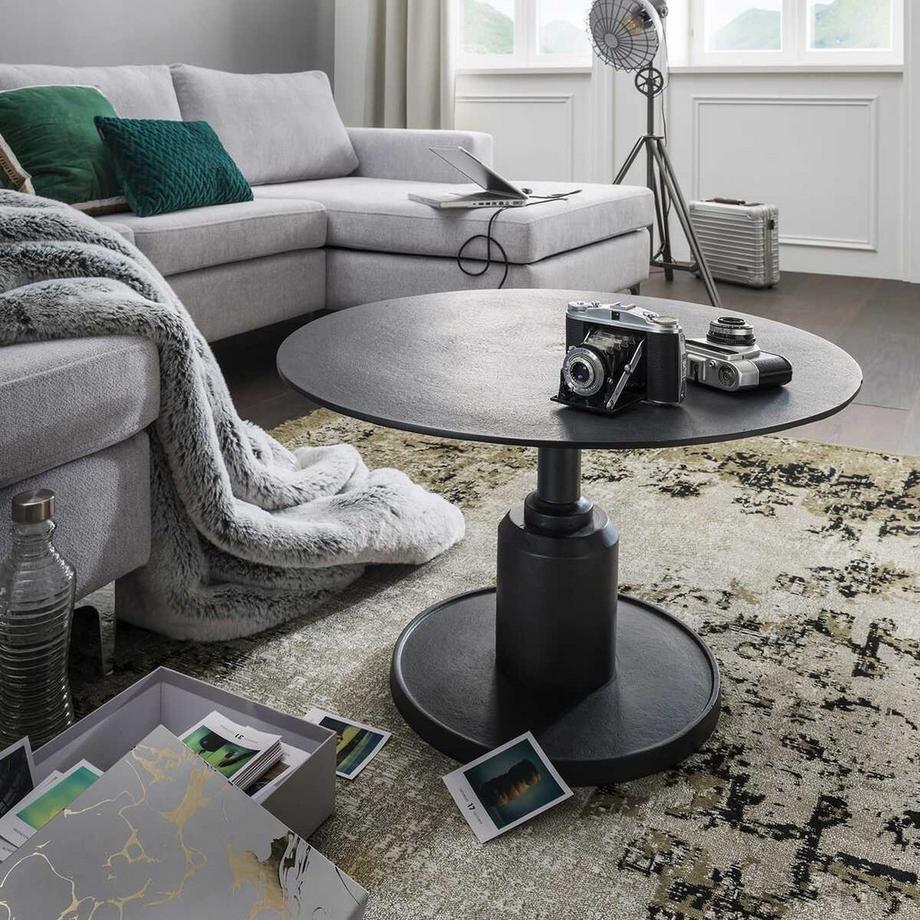 Table basse Noire Aluminium Noir 70x70