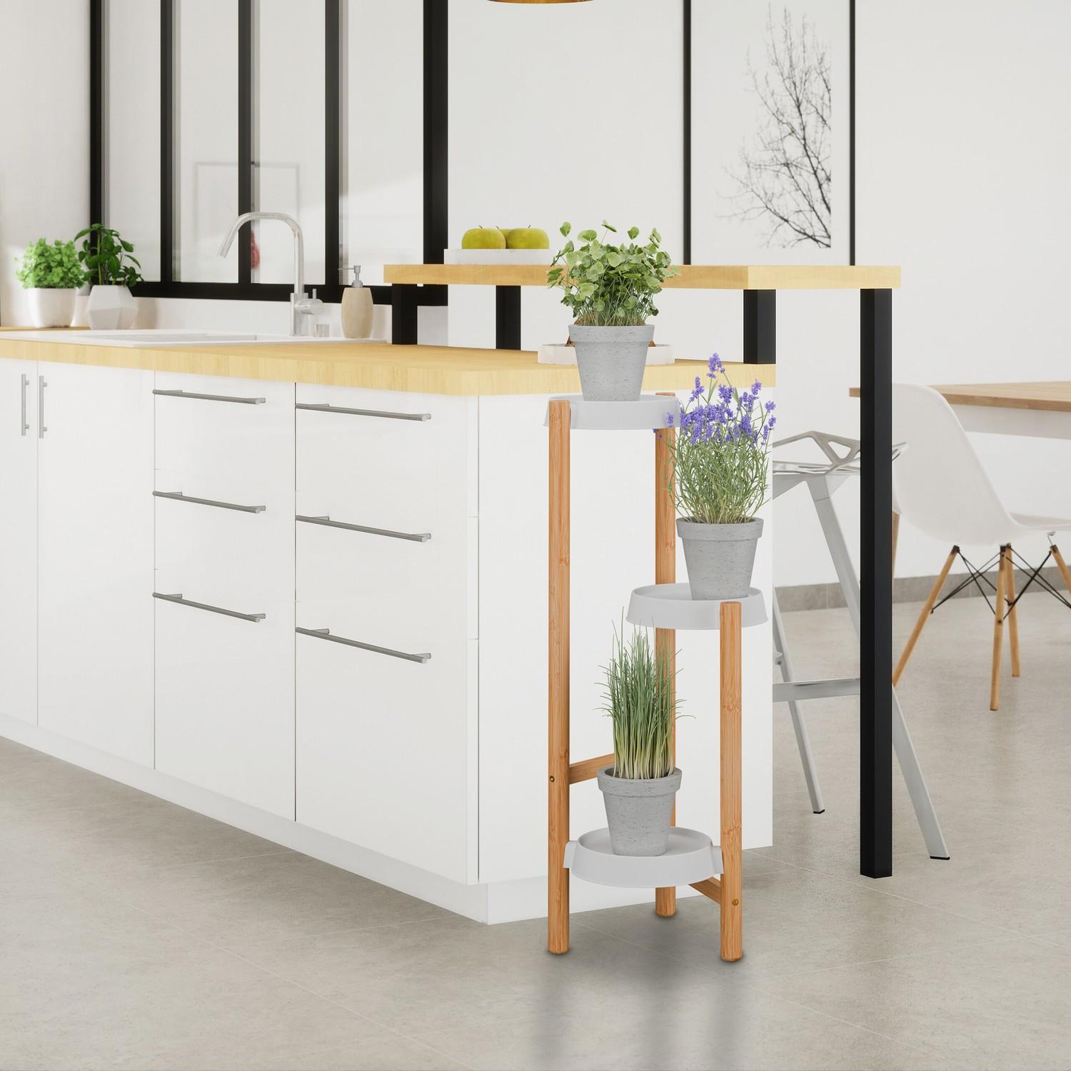 Northix Pflanzenständer mit Regalen  