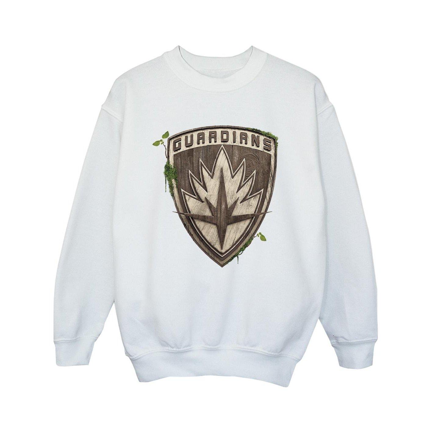 Image of I Am Groot Guardian Emblem Sweatshirt Unisex Weiss 152-158