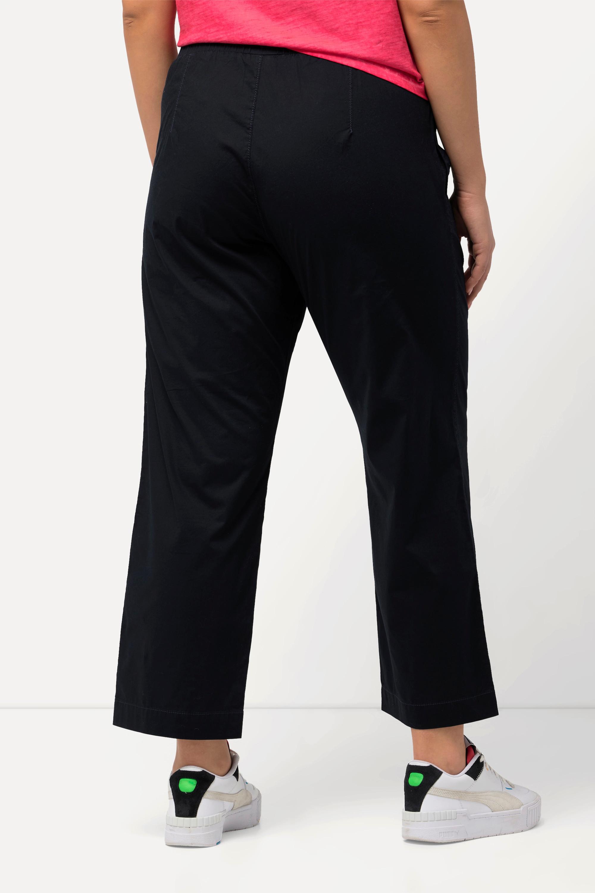 Ulla Popken  Pantalon chino Ruby 7/8 - taille élastique, jambe droite et large 