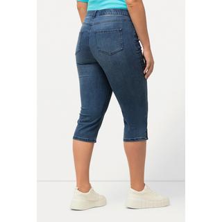 Ulla Popken  Capri Jeans Sarah, schmale 5-Pocket-Form, Saumschlitz 