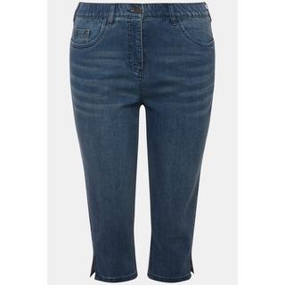 Ulla Popken  Capri Jeans Sarah, schmale 5-Pocket-Form, Saumschlitz 