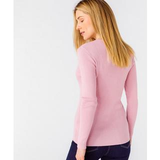 Damart  Rippenpullover mit Rundhalsausschnitt aus 50 % Merinowolle 