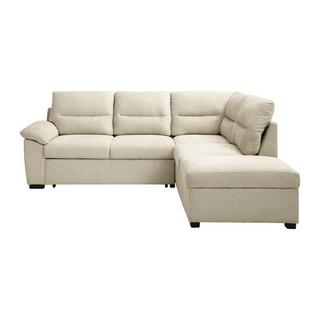 Vente-unique Ecksofa mit Schlaffunktion - Ecke rechts - Stoff - Beige - TOLMINA  