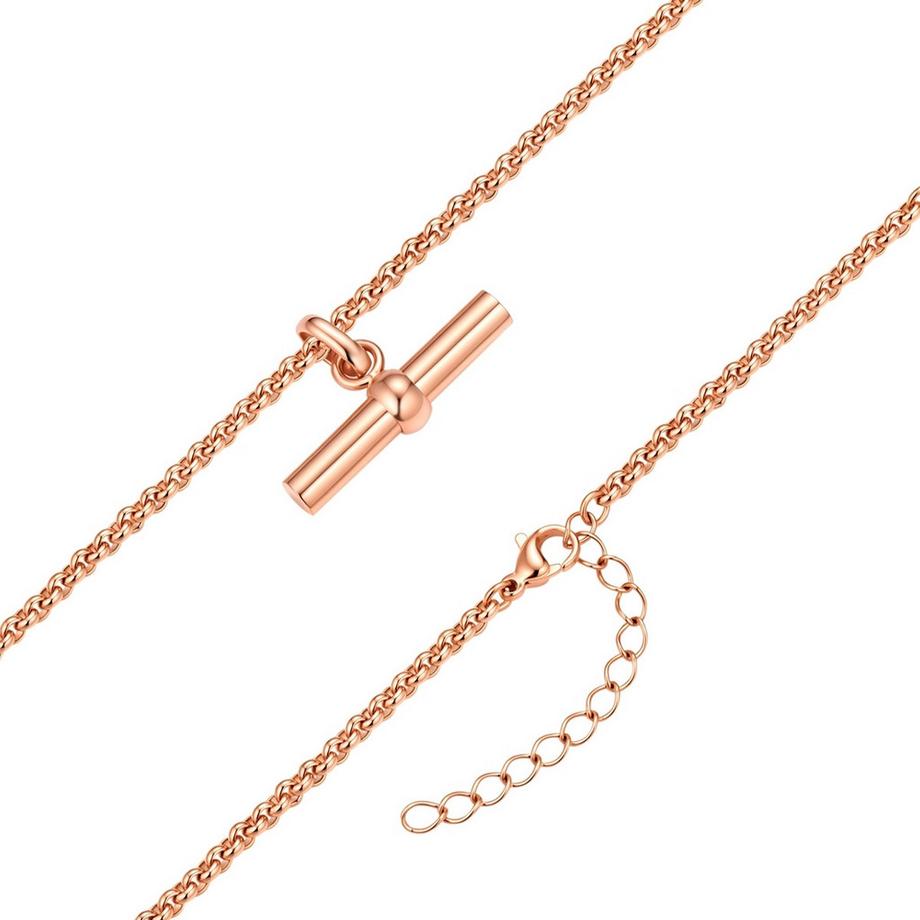 Lulu & Jane  Collier T-Bar Acier Inoxydable 