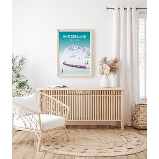 La-Jonx Switzerland by train - Poster  