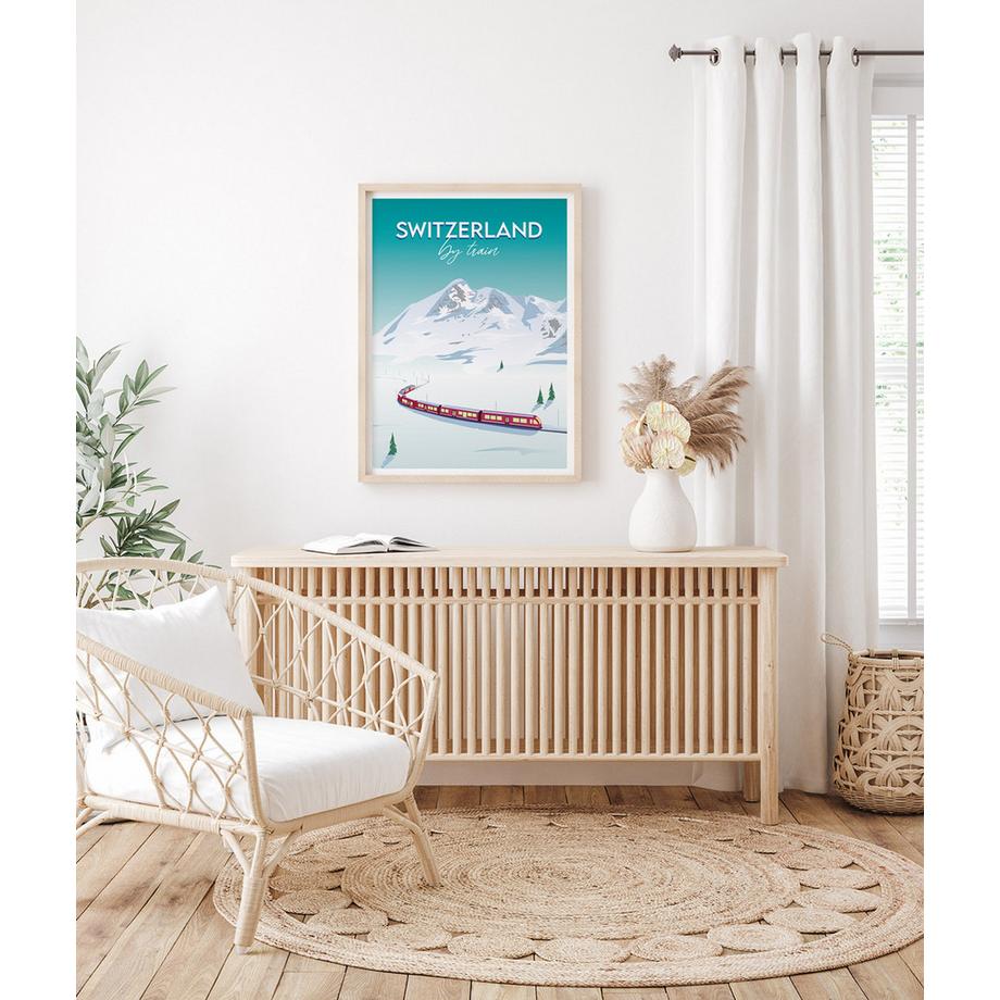 La-Jonx Switzerland by train - Poster  