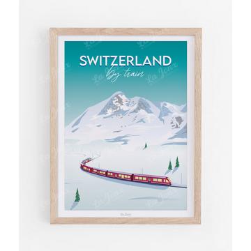 Switzerland by train - Poster