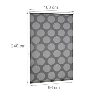 B2X Rideau de douche à pois gris  