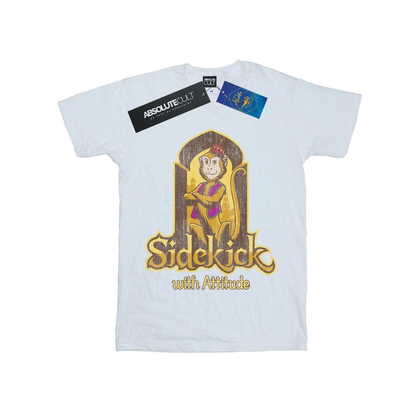 Image of Aladdin Movie Abu Sidekick With Attitude Tshirt Damen Weiss 4XL