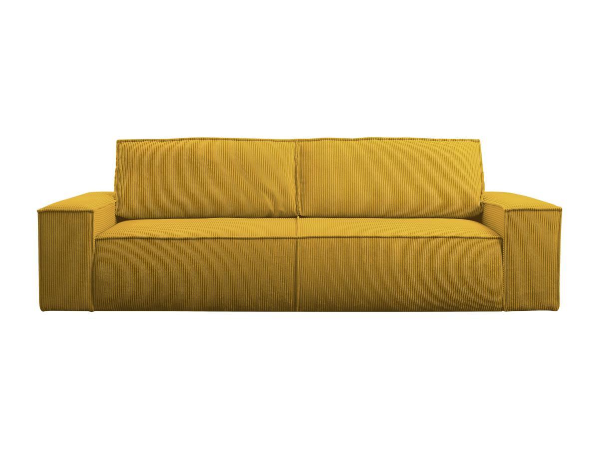 PASCAL MORABITO Schlafsofa 4-Sitzer - Cord - Gelb - AMELIA  