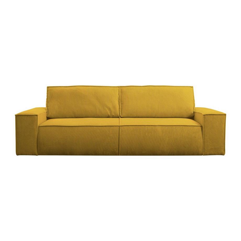 PASCAL MORABITO Schlafsofa 4-Sitzer - Cord - Gelb - AMELIA  