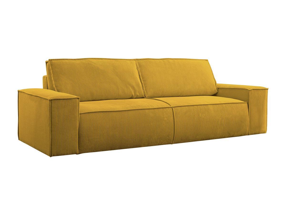 PASCAL MORABITO Schlafsofa 4-Sitzer - Cord - Gelb - AMELIA  
