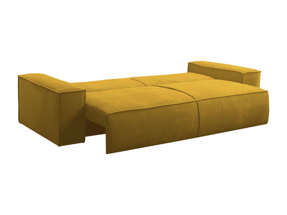 PASCAL MORABITO Schlafsofa 4-Sitzer - Cord - Gelb - AMELIA  