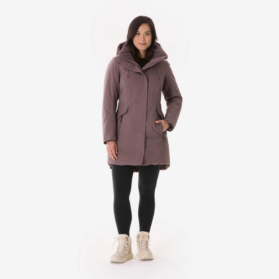 QUECHUA  Parka de randonnée -10°C imperméable femme, NH500 marron 