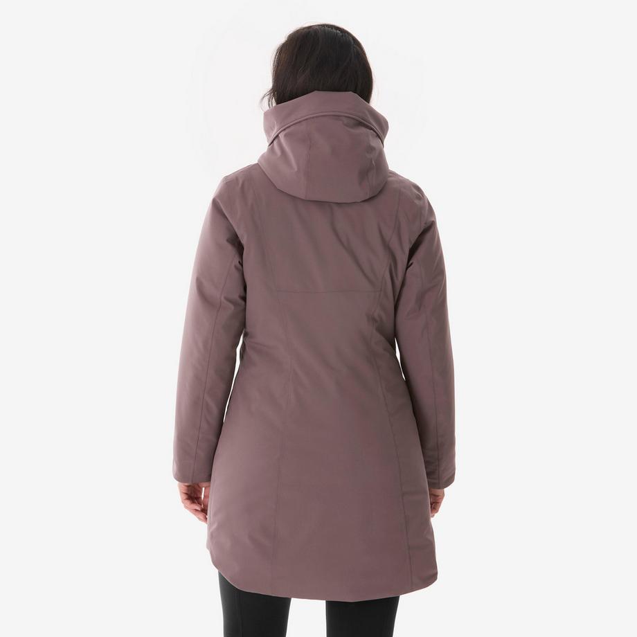 QUECHUA  Parka de randonnée -10°C imperméable femme, NH500 marron 