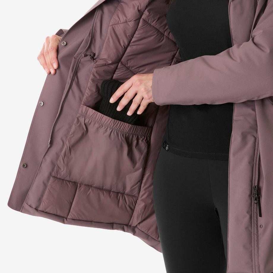QUECHUA  Parka de randonnée -10°C imperméable femme, NH500 marron 
