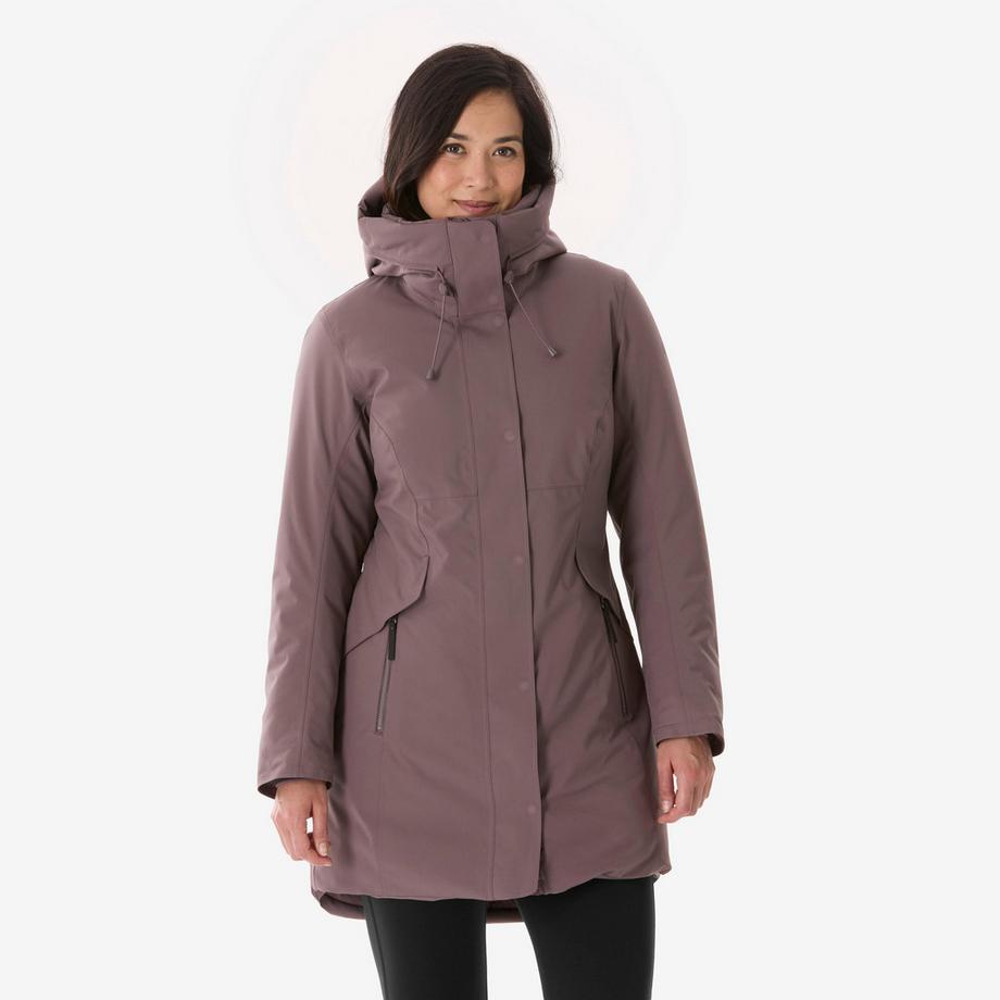 Parka de randonnée -10°C imperméable femme, NH500 marron